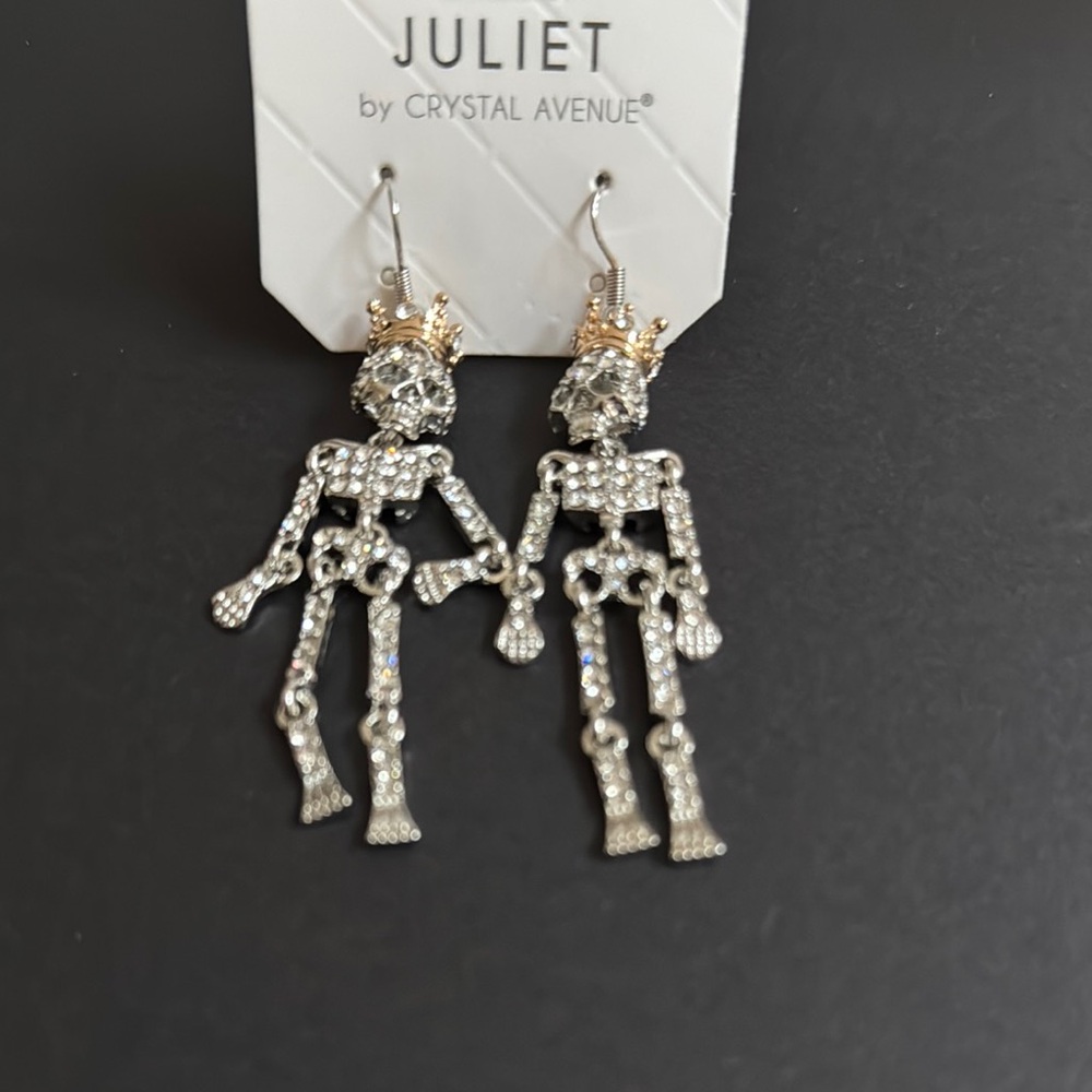 Silver Skeleton Earrings